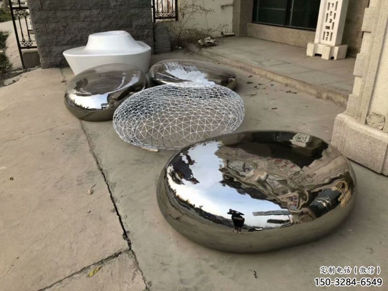 校園坐凳雕塑，拉絲景觀雕塑，抽象主題