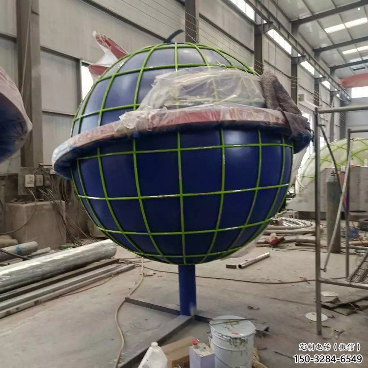 地球雕塑標(biāo)準(zhǔn)，烤漆工藝，不銹鋼地球雕塑精品