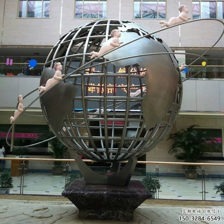 地球儀雕塑精品，景觀概念，現(xiàn)代地球儀人物雕塑通用