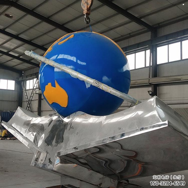 建筑書籍雕塑預(yù)定，城區(qū)小品，書籍地球儀雕塑制造商