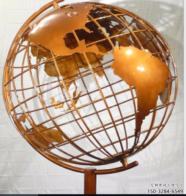 地球儀雕塑公司，花園小品，烤漆地球儀雕塑廠家提供