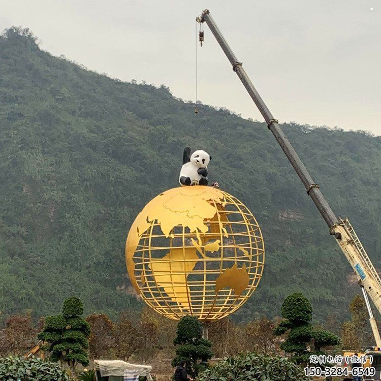 地球儀雕塑優(yōu)選，室外雕塑，景觀烤漆地球儀雕塑制作