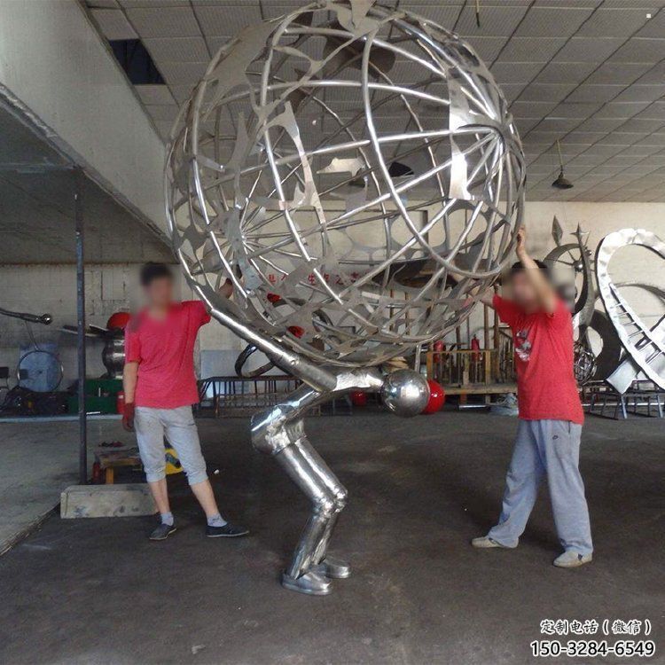 地球儀雕塑精選，街頭藝術，公園手托地球儀雕塑承接