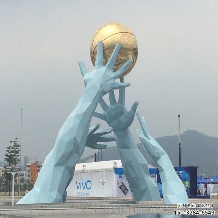 戶外地球儀擺放通用，陸地?cái)[件，景觀手托地球儀雕塑優(yōu)選