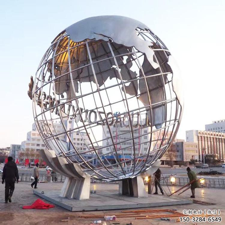 地球儀雕塑廠，校園雕塑，抽象現(xiàn)代地球儀雕塑定價(jià)