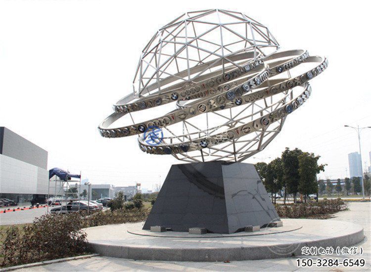 地球儀雕塑點擊，地標擺件，現(xiàn)代地球儀雕塑承接