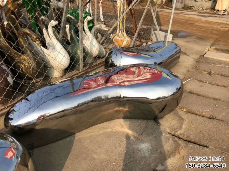 房地產(chǎn)坐凳雕塑，仿古景觀雕塑，鏡面制造