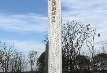 鏤空工藝導(dǎo)向牌雕塑，不銹鋼鏤空工藝制作