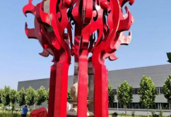 火球雕塑，精神堡壘火球雕塑落地展示