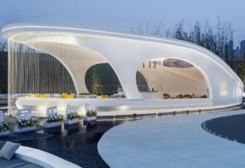 現(xiàn)代藝術(shù)原理廊架，不銹鋼材質(zhì)廊架雕塑制作