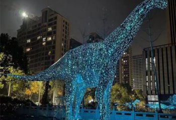 鏤空恐龍雕塑供需，標(biāo)識雕塑，燈光恐龍雕塑制造商