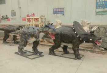 恐龍雕塑定制，小區(qū)雕塑，發(fā)聲恐龍雕塑提供