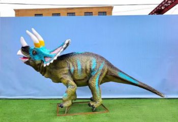 三角龍雕塑優(yōu)價(jià)，景觀概念，發(fā)聲恐龍雕塑精品