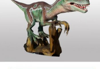 迅猛龍雕塑觀賞型，公園小品，發(fā)聲恐龍雕塑生產(chǎn)商