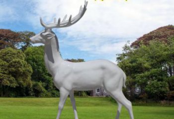 梅花鹿雕塑生產(chǎn)，動物雕塑，玻璃鋼梅花鹿雕塑定制