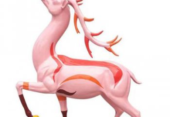 門口梅花鹿雕塑點擊，地標(biāo)擺件，玻璃鋼梅花鹿雕塑承接