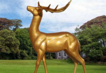 廣場小鹿雕塑供給，戶外雕塑，景觀仿銅小鹿雕塑選用