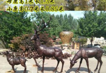 園林小鹿雕塑供給，景區(qū)雕塑，仿銅小鹿雕塑優(yōu)選