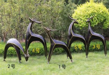抽象小鹿雕塑供需，美陳雕塑，景觀小鹿雕塑承接