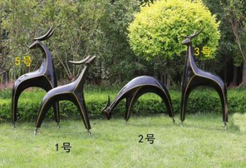景觀小鹿雕塑精選，街道標識，抽象小鹿雕塑指用