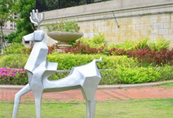 小鹿雕塑供求，露天雕塑，廣場(chǎng)抽象小鹿雕塑制作