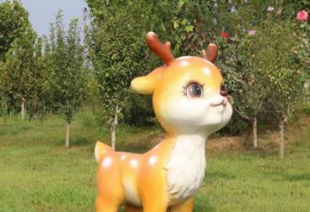 小鹿雕塑定價(jià)，彩繪工藝，卡通小鹿雕塑制作