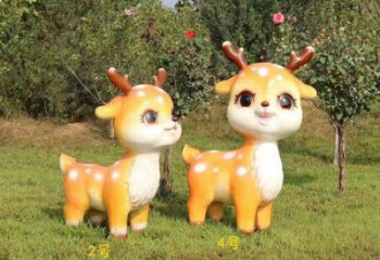 小鹿雕塑供求，美陳雕塑，標(biāo)志卡通小鹿雕塑制造