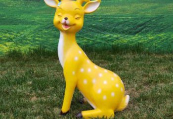 園林景觀小鹿雕塑供應，公園雕塑，卡通小鹿雕塑制造