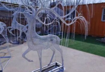 梅花鹿雕塑服務商，鏤空雕塑，燈光梅花鹿雕塑訂做