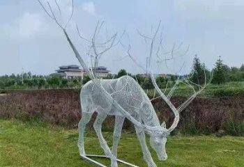 梅花鹿雕塑指用，景觀雕塑，園林燈光梅花鹿雕塑點擊