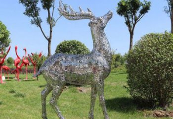 景區(qū)梅花鹿雕塑供給，景觀雕塑，鏤空梅花鹿雕塑供求
