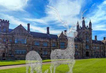 小鹿雕塑供給，中式工藝，鏤空藝術(shù)小鹿雕塑精品