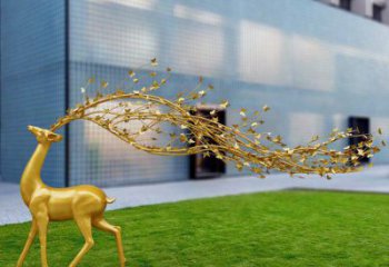大型梅花鹿雕塑制作，花園小品，仿真梅花鹿雕塑提供