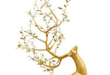 烤漆梅花鹿雕塑生產(chǎn)，廣場(chǎng)雕塑，仿真梅花鹿雕塑展品