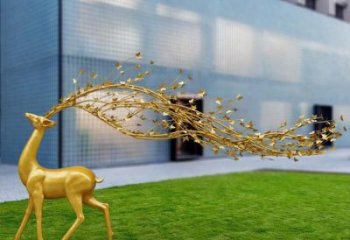 景觀梅花鹿雕塑供求，金屬構(gòu)件，仿真梅花鹿雕塑觀賞型