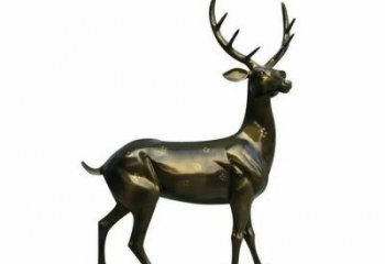 銅梅花鹿雕塑提供，園林裝飾，小區(qū)梅花鹿銅雕塑承接