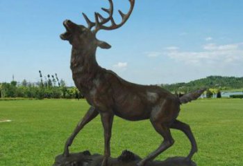 園銅梅花鹿雕塑，美陳雕塑，制造梅花鹿銅雕塑