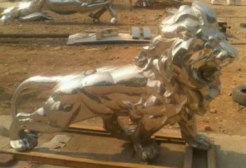 仿真獅子雕塑制作，園林裝飾，建筑不銹鋼獅子雕塑生產(chǎn)