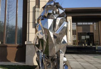 切面獅子雕塑造型供需，廣場雕塑，不銹鋼鏡面獅子雕塑選用