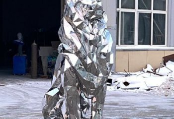 獅子雕塑供需，圓雕系列，不銹鋼獅子雕塑制造商