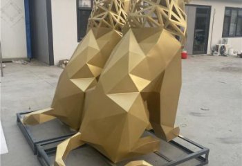 景觀獅子雕塑制造，歐式風(fēng)格，不銹鋼獅子雕塑定價(jià)