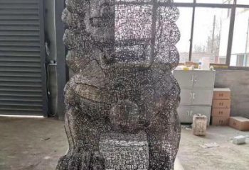 鏤空獅子雕塑預(yù)定，城區(qū)小品，不銹鋼獅子雕塑制造商