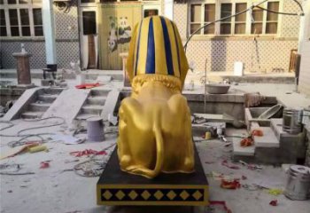 彩繪獅子雕塑定做，城區(qū)小品，抽象獅子人獸雕塑定價