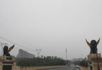 城市獅子雕塑常用，景觀小品，大型飛獅雕塑生產(chǎn)商