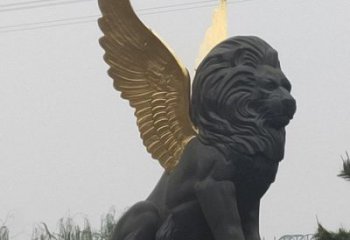 金屬獅子雕塑通用，城市雕塑，大型飛獅雕塑指用
