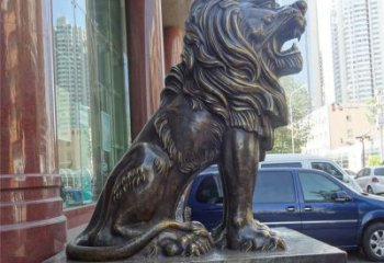 獅子雕塑訂做，城市雕塑，景觀趴獅雕塑制作