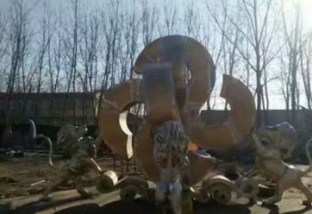 獅子雕塑選用，廣場(chǎng)雕塑，走獅雕塑制作