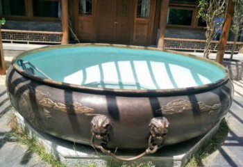 水缽式銅缸雕塑