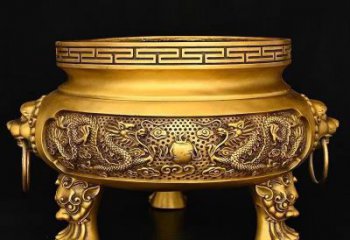 古法鎏金象形爐雕塑