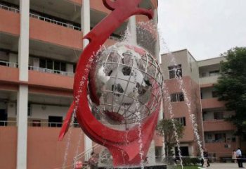 地球儀雕塑精選，露天雕塑，景觀地球儀噴泉雕塑制作